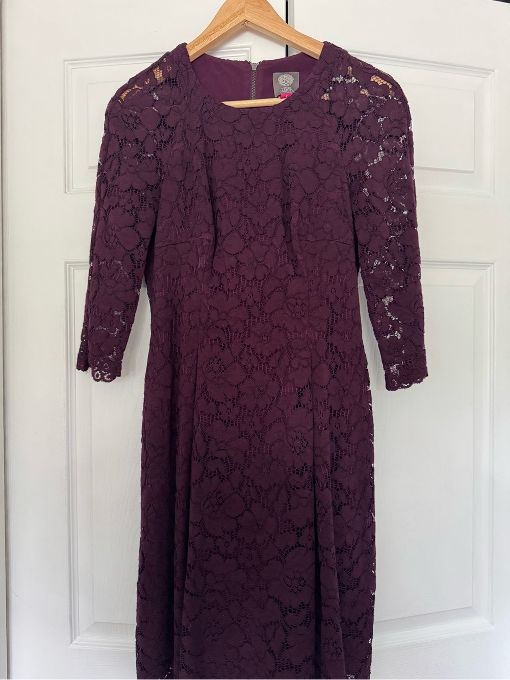 Vince Camuto Plum Lace Midi Dress - Size 2 - NWOT